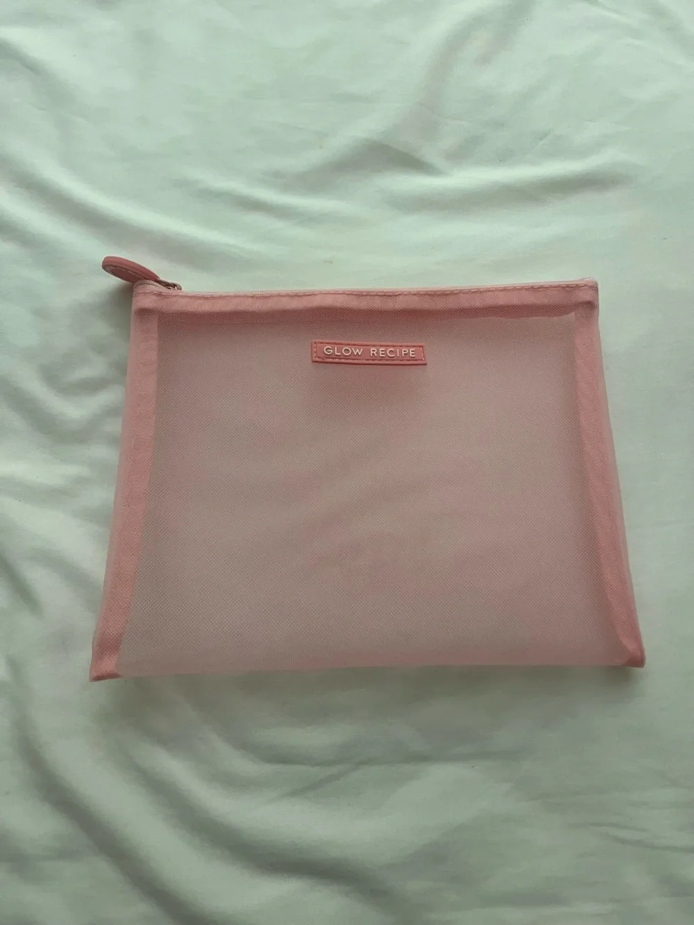 Glow Recipe Blush Pink Mesh Makeup Pouch